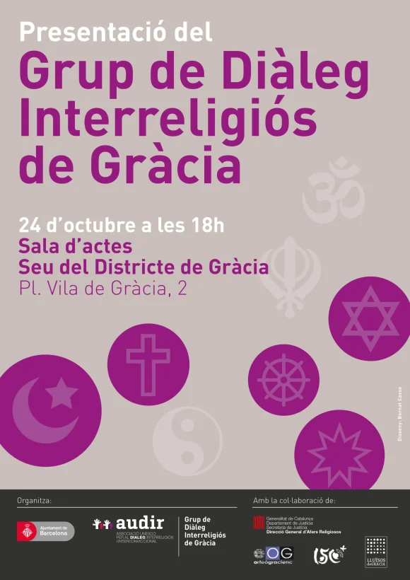 Presentació del Grup de Diàleg Interreligiós de Gràcia